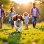 Quelle race de chien commençant par E est parfaite pour les familles avec enfants ?